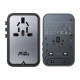 Сетевое зарядное устройство (зарядка) Acefast Z1 PD75W GaN (3*USB-C+2*USB-A) Black gray - фото