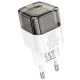 Мережевий зарядний пристрій (зарядка) Hoco C131A Platium PD30W+QC3.0 Transparent black - фото