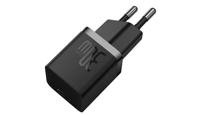 Сетевое зарядное устройство (зарядка) Baseus GaN5 Fast Charger 1C 30W (CCGN070) Black - фото