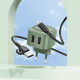 Мережевий зарядний пристрій (зарядка) Borofone BAS21A Special (2A) + Type-C Olive Green - фото