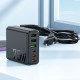 Мережевий зарядний пристрій (зарядка) Hoco C133A Earl 6-port PD75W (3C3A) Black - фото