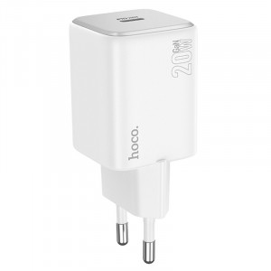 Мережевий зарядний пристрій (зарядка) Hoco N40 Mighty 1C PD20W White