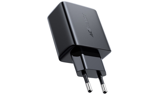 Сетевое зарядное устройство (зарядка) Acefast A5 PD32W GaN (USB-C+USB-A) Black - фото