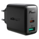 Сетевое зарядное устройство (зарядка) Acefast A5 PD32W GaN (USB-C+USB-A) Black - фото