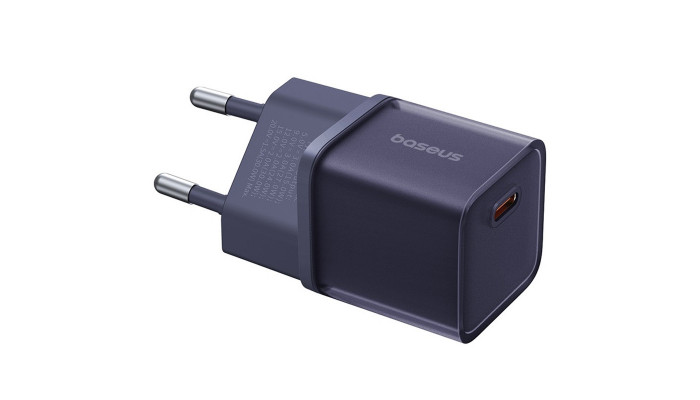 Сетевое зарядное устройство (зарядка) Baseus GaN5S OS 1C 30W (P10162504) Midnight Purple - фото