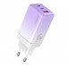 Сетевое зарядное устройство (зарядка) Usams US-CC180 65W ACC 3 Ports GaN Sandru series Gradient Purple