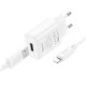 Сетевое зарядное устройство (зарядка) Hoco C134A Solid 1USB-A 12W + Lightning White - фото