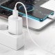 Сетевое зарядное устройство (зарядка) Hoco C134A Solid 1USB-A 12W + Type-C White - фото