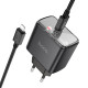 Сетевое зарядное устройство (зарядка) Hoco CS41A Smart PD35W (1C) + Type-C to Lightning Black - фото