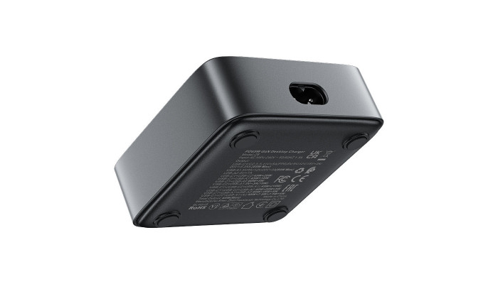 Сетевое зарядное устройство (зарядка) Acefast Z6 PD65W GaN (2*USB-C+2*USB-A) Black - фото