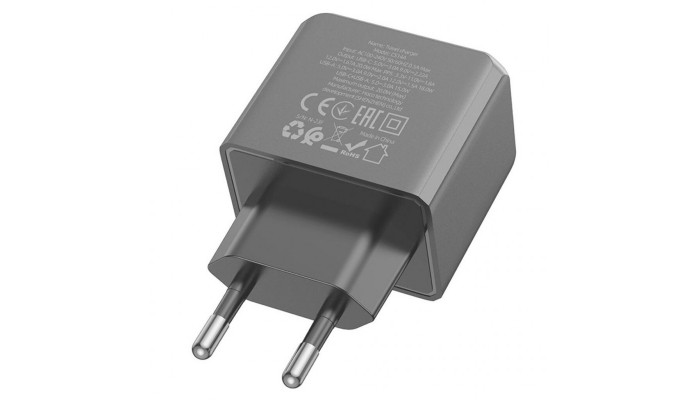 Сетевое зарядное устройство (зарядка) Hoco CS14A PD20W+QC3.0 (1USB-A/1C) Black - фото