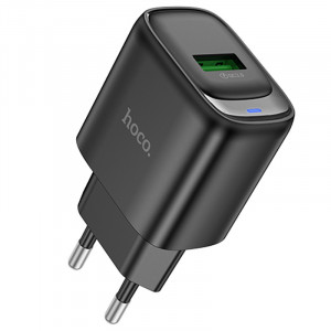 Сетевое зарядное устройство (зарядка) Hoco C140A Smart QC3.0 (1USB/3A) Black