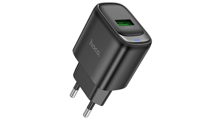 Сетевое зарядное устройство (зарядка) Hoco C140A Smart QC3.0 (1USB/3A) Black - фото