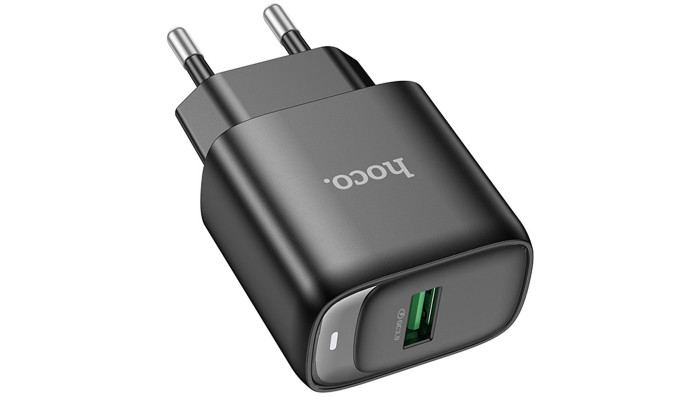 Сетевое зарядное устройство (зарядка) Hoco C140A Smart QC3.0 (1USB/3A) Black - фото