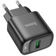 Сетевое зарядное устройство (зарядка) Hoco C140A Smart QC3.0 (1USB/3A) Black - фото