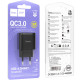 Сетевое зарядное устройство (зарядка) Hoco C140A Smart QC3.0 (1USB/3A) Black - фото