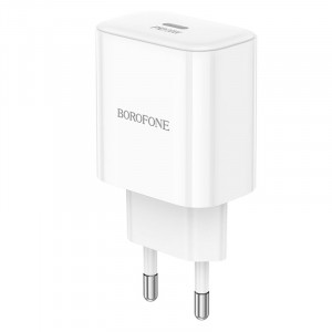 Сетевое зарядное устройство (зарядка) Borofone BA81A PD20W (1USB-C) White