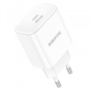 Сетевое зарядное устройство (зарядка) Borofone BA81A PD20W (1USB-C) White