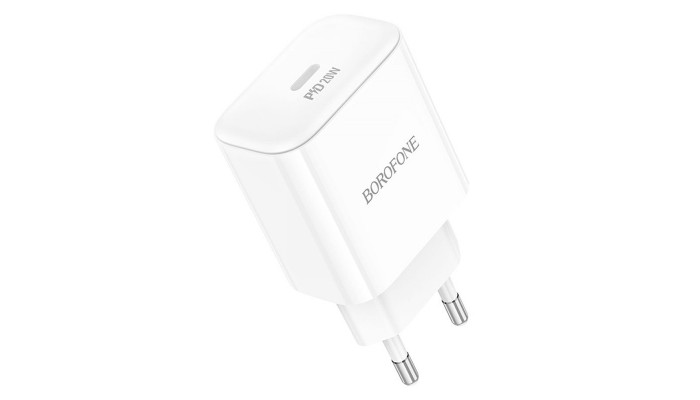 Сетевое зарядное устройство (зарядка) Borofone BA81A PD20W (1USB-C) White - фото