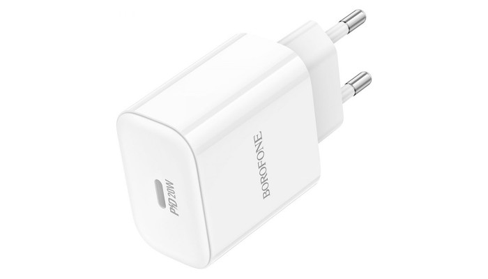 Сетевое зарядное устройство (зарядка) Borofone BA81A PD20W (1USB-C) White - фото