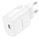 Сетевое зарядное устройство (зарядка) Borofone BA82A Platinum PD25W (1USB-C) White - фото