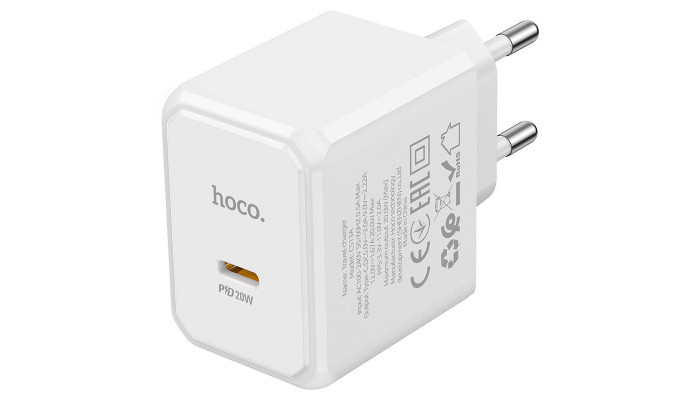 Сетевое зарядное устройство (зарядка) HOCO CS13A Ocean PD20W (1USB-C) White - фото