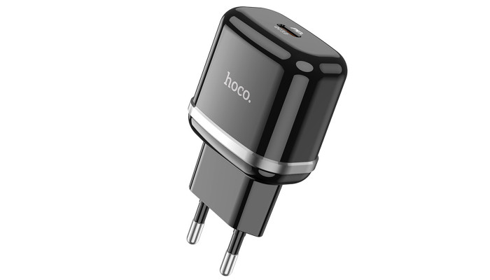 Сетевое зарядное устройство (зарядка) Hoco N24 Victorius PD20W (1USB-C) Black - фото