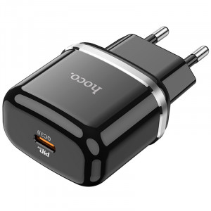 Сетевое зарядное устройство (зарядка) Hoco N24 Victorius PD20W (1USB-C) Black