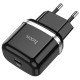 Сетевое зарядное устройство (зарядка) Hoco N24 Victorius PD20W (1USB-C) Black - фото