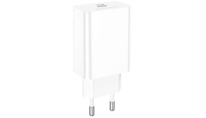 Сетевое зарядное устройство (зарядка) Borofone BA21A Pro Long journey PD20W (1USB-C) White - фото