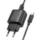 Мережевий зарядний пристрій (зарядка) Hoco C140A Smart QC3.0 (1USB/3A) + Type-C Black - фото