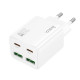 Мережевий зарядний пристрій (зарядка) Hoco N55 Fundador PD20W four-port (2USB-A/2C) White - фото