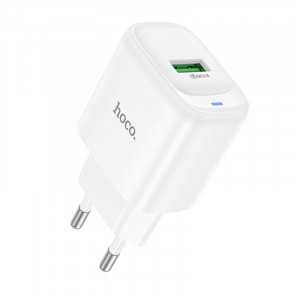 Сетевое зарядное устройство (зарядка) Hoco C140A Smart QC3.0 (1USB/3A) White