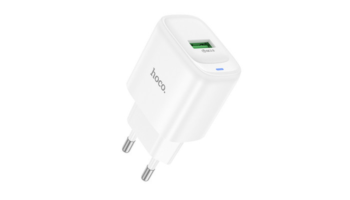 Сетевое зарядное устройство (зарядка) Hoco C140A Smart QC3.0 (1USB/3A) White - фото