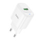 Сетевое зарядное устройство (зарядка) Hoco C140A Smart QC3.0 (1USB/3A) White - фото