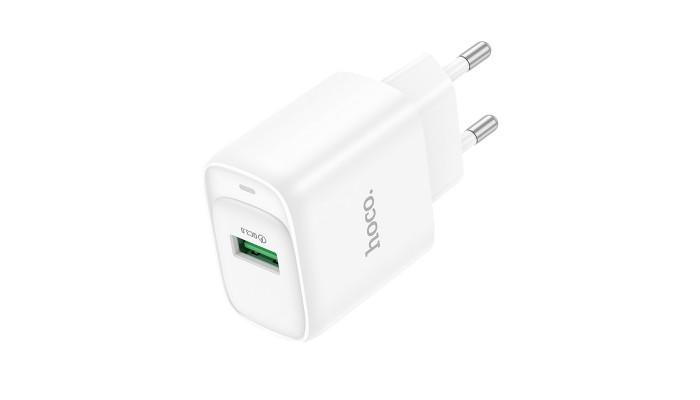 Сетевое зарядное устройство (зарядка) Hoco C140A Smart QC3.0 (1USB/3A) White - фото