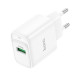 Сетевое зарядное устройство (зарядка) Hoco C140A Smart QC3.0 (1USB/3A) White - фото