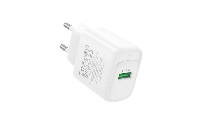 Сетевое зарядное устройство (зарядка) Hoco C140A Smart QC3.0 (1USB/3A) White - фото