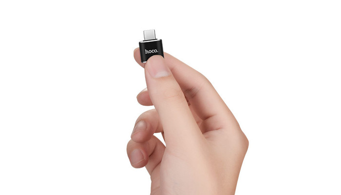 Переходник Hoco UA5 Type-C to USB Черный - фото