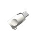 Перехідник Hoco UA9 USB OTG to Type-C Сталевий - фото