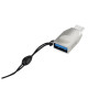 Перехідник Hoco UA9 USB OTG to Type-C Сталевий - фото