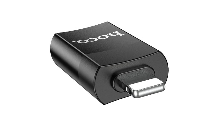 Переходник Hoco UA17 Lightning Male to USB Female USB2.0 Черный - фото