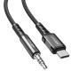 Перехідник Acefast C1-08 USB-C to 3.5mm aluminum alloy Black - фото