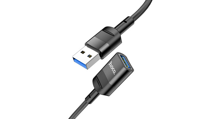 Перехідник Hoco U107 USB male to USB female USB3.0 Black - фото