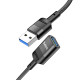 Перехідник Hoco U107 USB male to USB female USB3.0 Black - фото