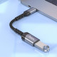 Перехідник Hoco UA24 Type-C male to USB female 3.0 Metal gray - фото