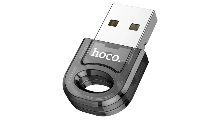 Bluetooth адаптер Hoco UA28 USB Transparent black - фото