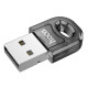 Bluetooth адаптер Hoco UA28 USB Transparent black - фото