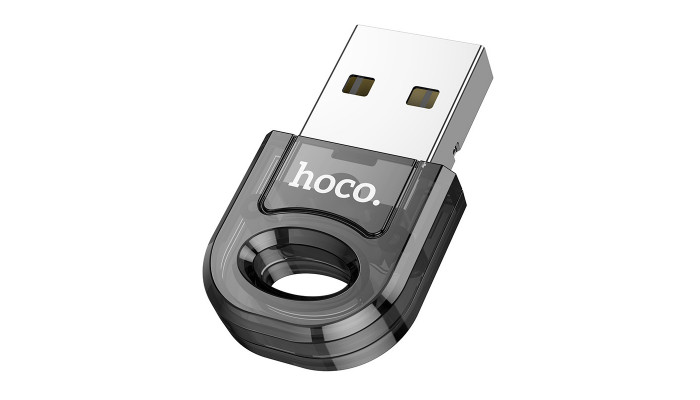 Bluetooth адаптер Hoco UA28 USB Transparent black - фото