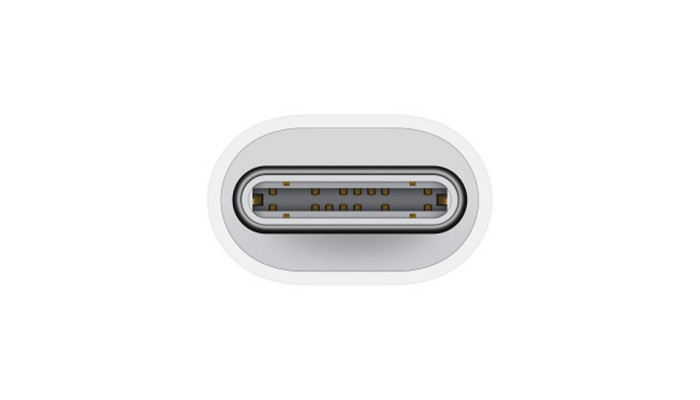 Переходник USB-C to Lightning Adapter for Apple (AAA) (box) White - фото